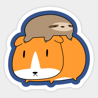 Little Sloth and Guinea Pig Sticker